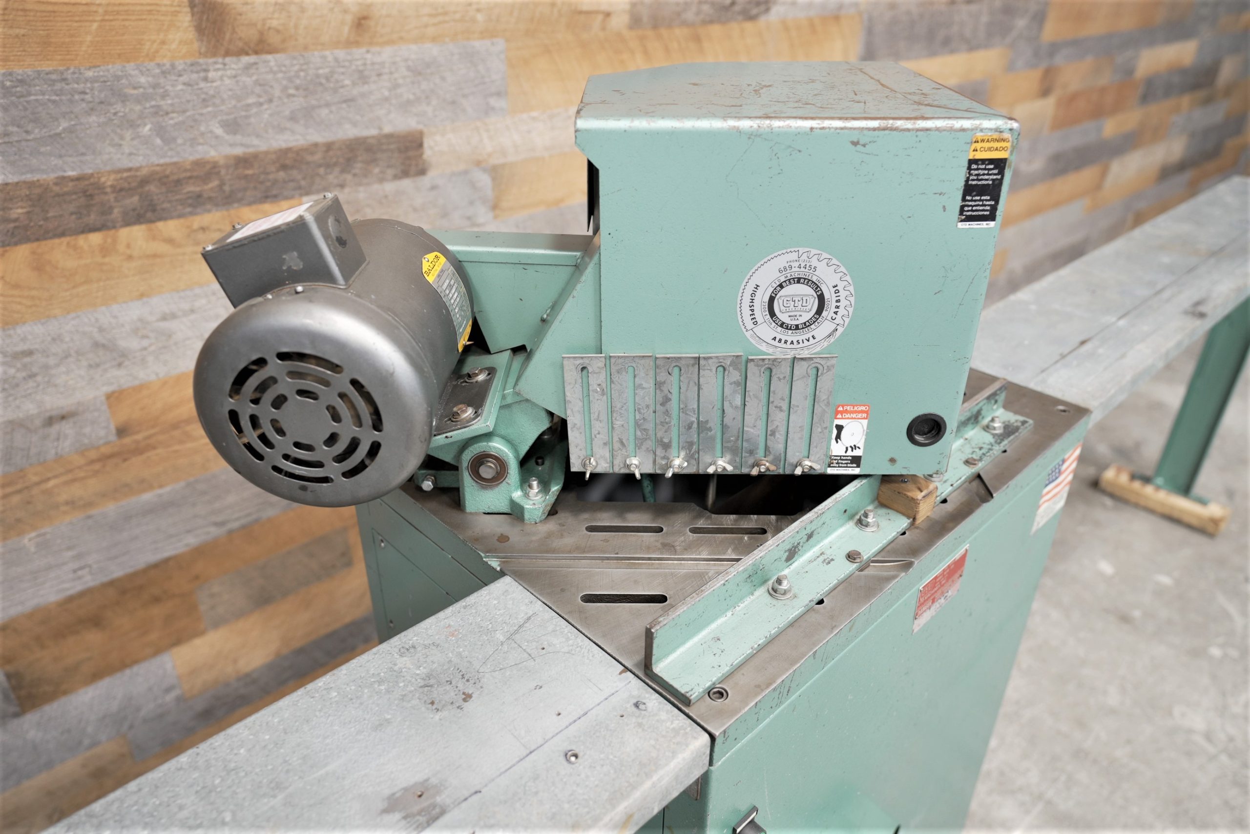 CTD D45 Double Miter Saw W/Infeed/Outfeed Tables | 360 Degree Machinery LLC