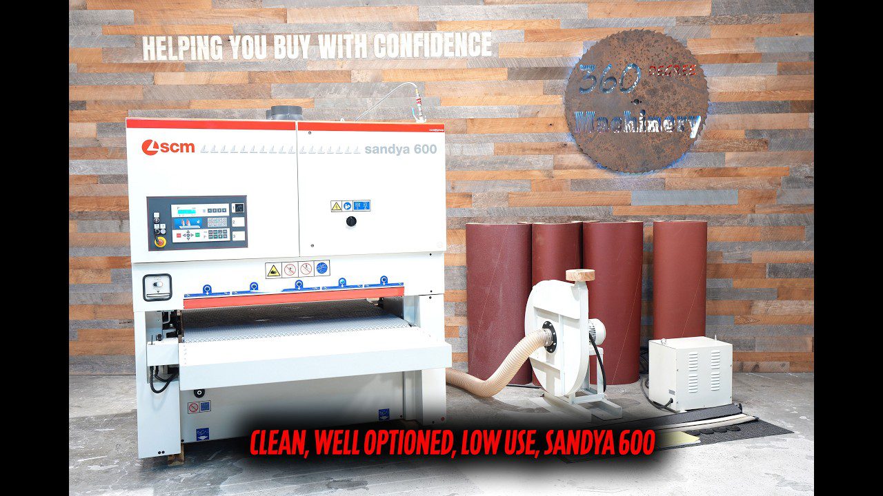 SCM Sandya S600 RCS135 (2) Head 53" Wide Belt Sander (Vacuum Bed/Segmented Platen)