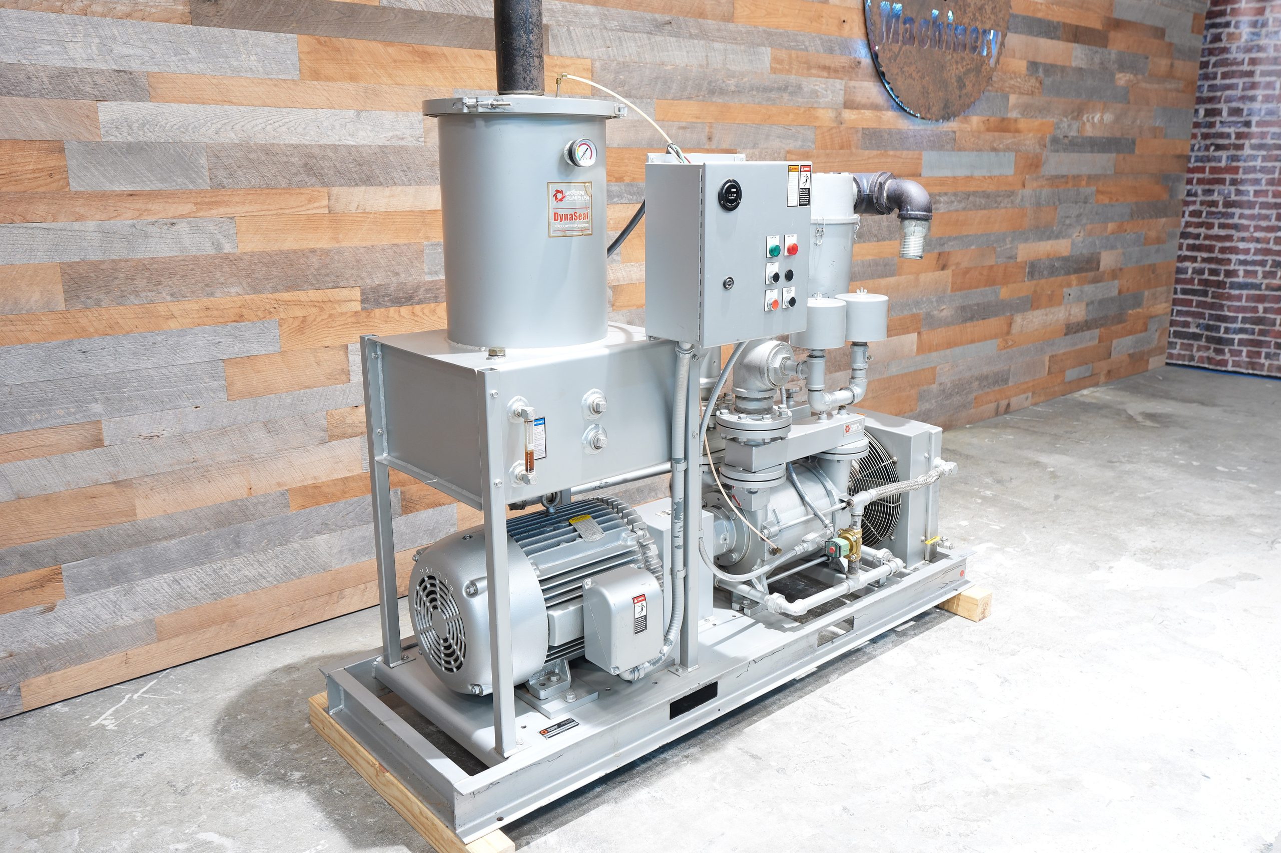 Lamination Router Machine Travaini DynaSeal TRO 500S-1A 40HP Liquid Ring Air Cooled Vacuum Pump ...